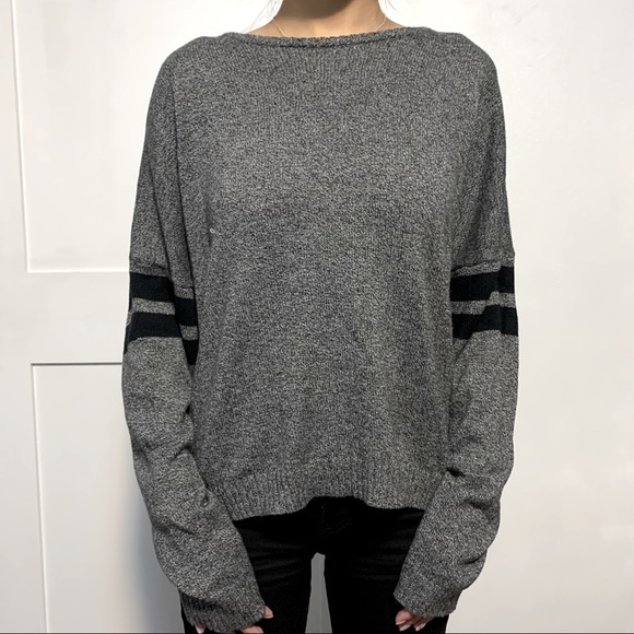 Brandy Melville Sweater with Striped Sleeve - Picture 1 of 2